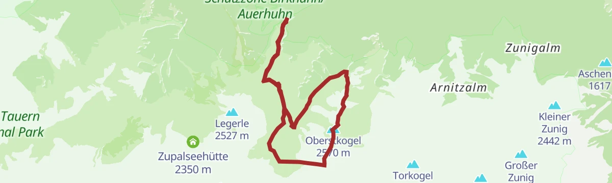 Route map: Oberstkogel 2.570m